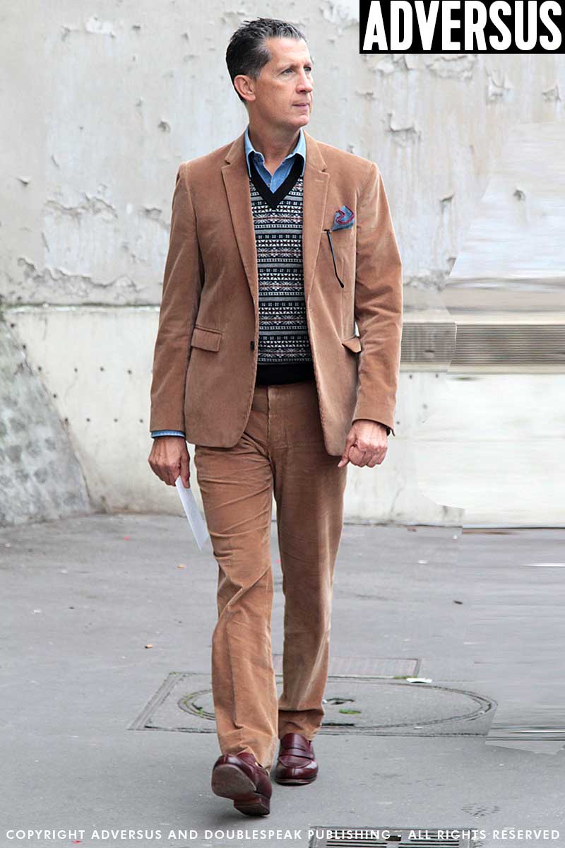 Streetstyle man winter 2017 2018. Super chic in corduroy 