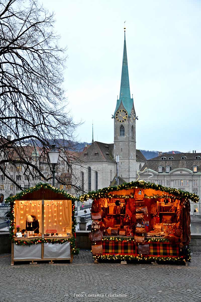 Kerstmarkten Zürich. Romantisch Kerst shoppen