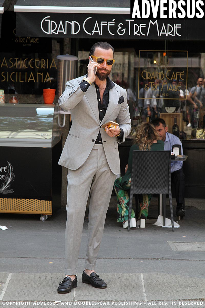 Street style herenmode. Neo dandy look