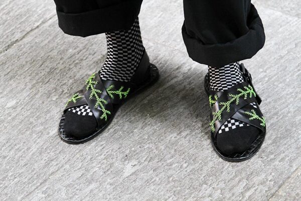 Schoenen trends man tijdens de Milan Fashion Week 2019