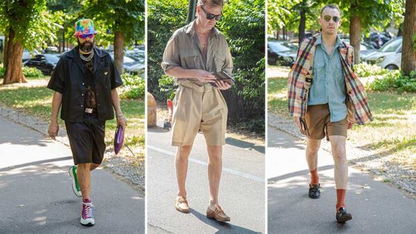 Streetstyle mode man zomer 2020. 3x Korte broeken