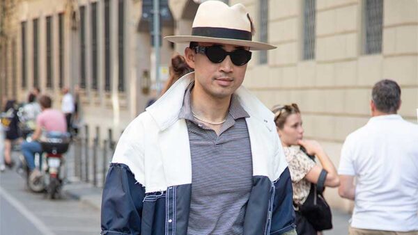Streetstyle mode zomer 2020. Neo-dandy modelook in casual versie