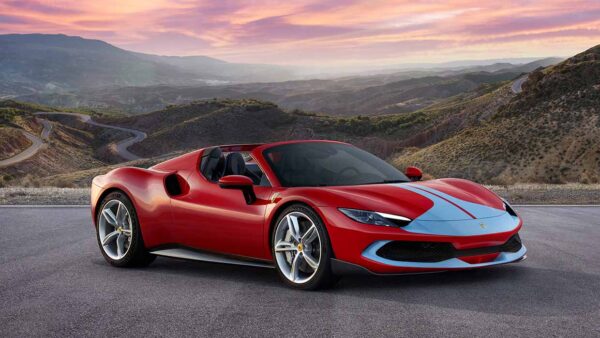 Ferrari onthult de 296 GTS, de nieuwe berlinetta spider met midden-achter motor