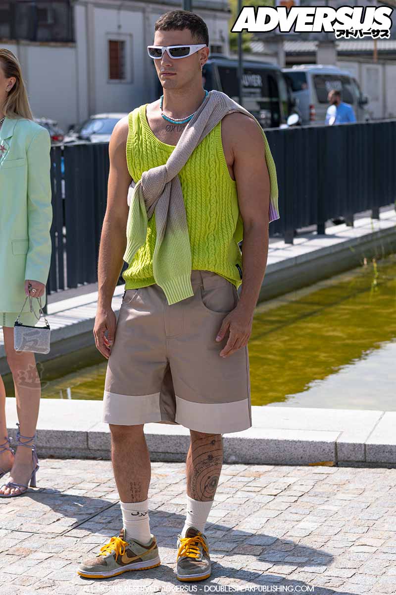 Street style mannenmode bij MSGM Man Zomer 2023 - Foto ADVERSUS