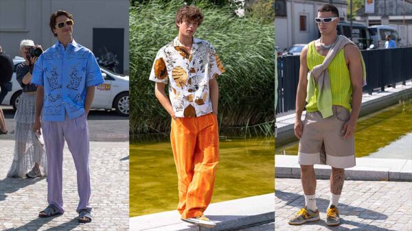 Street style mannenmode bij MSGM Man Zomer 2023 - Foto ADVERSUS
