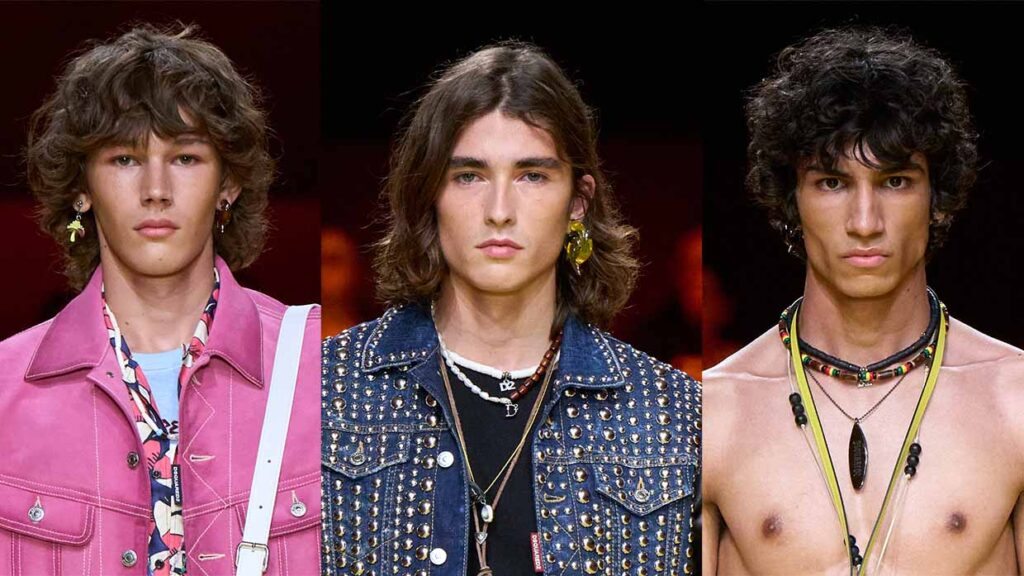 Herenkapsels. Haartrends mannen zomer 2023 - Photo courtesy of Dsquared2