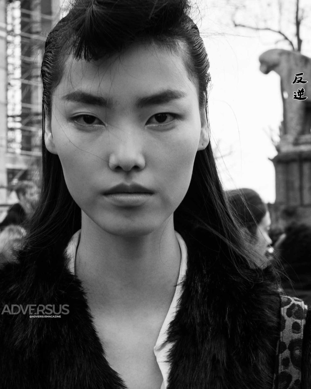 Jiahui Zhang My point of view: Mugler’s modellen tijdens Paris Fashion Week FW2026 - Photo: ADVERSUS