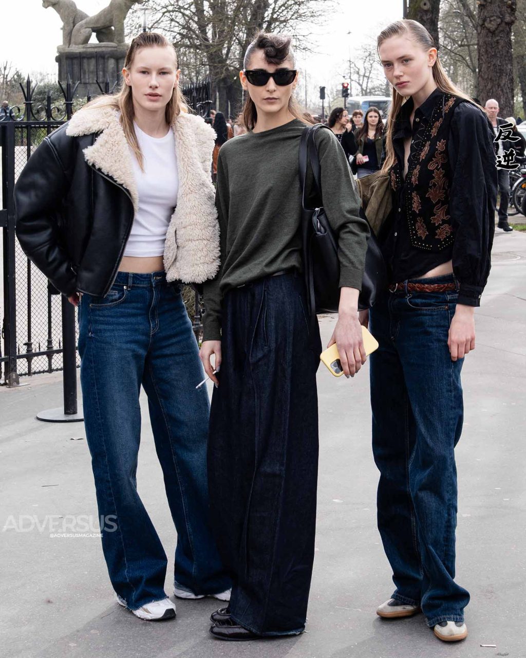 Sofie Furuset, Lolo Barth, Agnes Wahlström My point of view: Mugler’s modellen tijdens Paris Fashion Week FW2026 - Photo: ADVERSUS